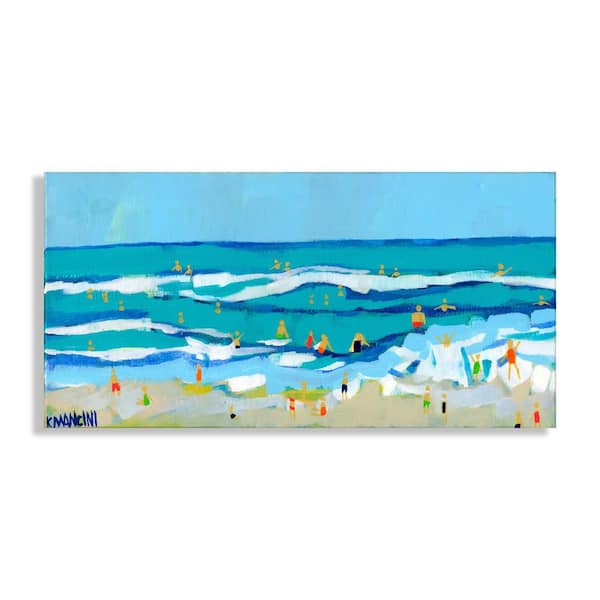 Melissa Van Hise Everyone's on the Beach by Kate Mancini Unframed Canvas Art Print 15 in. x 30 in.