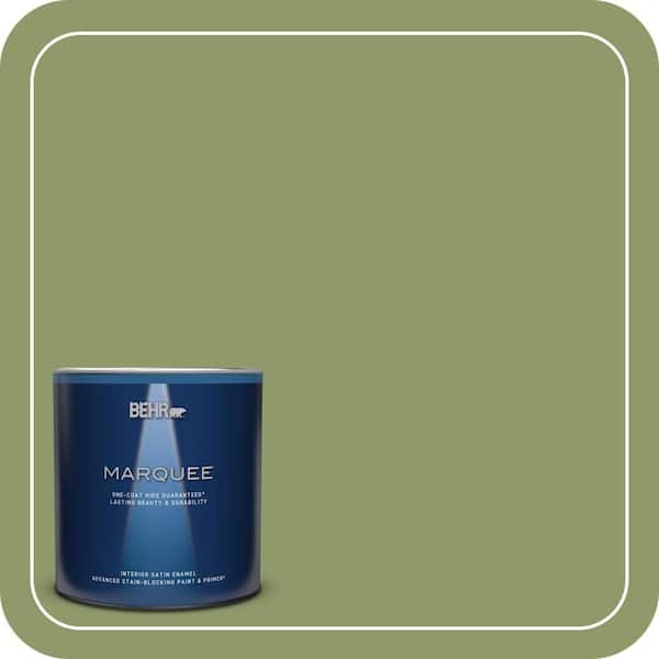 BEHR MARQUEE 1 qt. Home Decorators Collection #HDC-SP14-2 Exotic Palm Satin Enamel Interior Paint & Primer