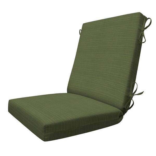 Honeycomb Outdoor Highback Dining Chair Cushion Sunbrella Dupione Palm 