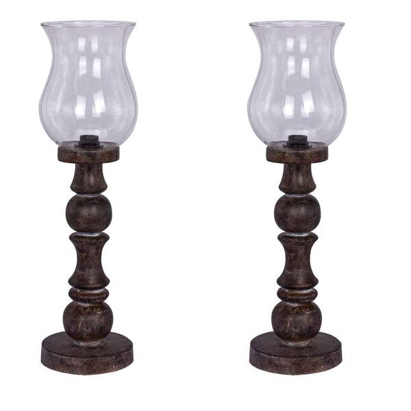 Fangio Lighting Martin Richard 21 in. Antique Brown Table Lamp (2-Pack)