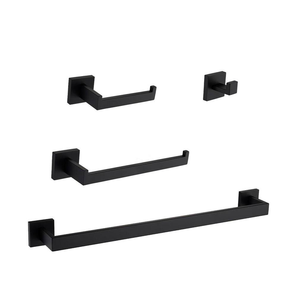 WZ 4-Piece Bath Hardware Set with Mounting Hardware in Matte Black price history on PriceWatchPro