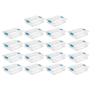 Sterilite Large File Clip Box Clear Storage Containers with Lid (6 Pack ...