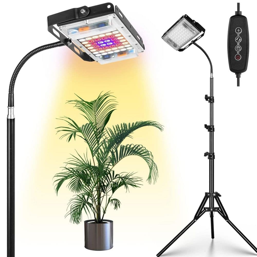 Full Spectrum Grow Light with Stand, 63 in. Tripod, LED Plant Lamp, 4/8/12H Timer, 6-Dimmable Levels, for Tall Plants price history on PriceWatchPro