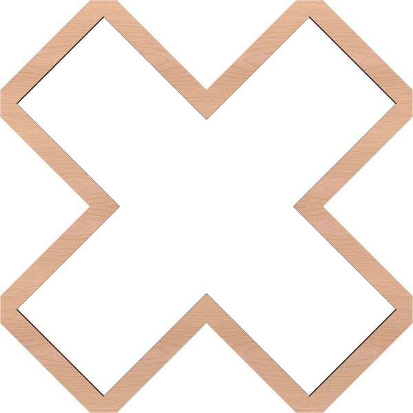 Ekena Millwork Small Fowler Fretwork 3/8 in. x 2-1/2 ft. x 2-1/2 ft. Brown Wood Decorative Wall Paneling 1-Pack