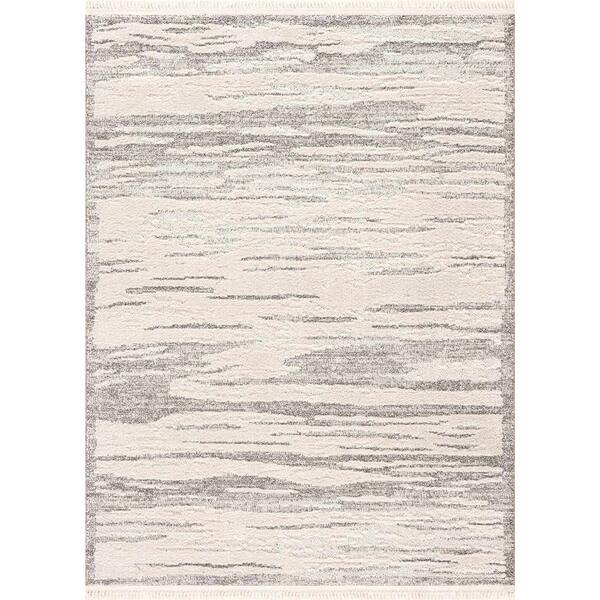 HAUTELOOM Lave Beige Taupe 5 ft. x 7 ft. Area Rug HBLRLAVEWA205030700