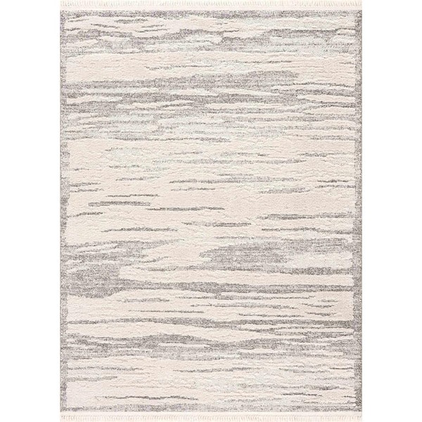 HAUTELOOM Lave 3 ft. X 7 ft. Beige, Taupe Area Rug