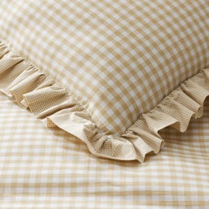 Company Cotton Gingham Yarn-Dyed Melange Plaid Cotton Percale Sham