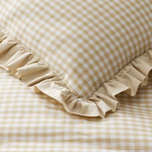 Company Cotton Gingham Yarn-Dyed Melange Plaid Cotton Percale Pillowcase
