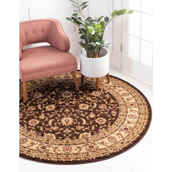 Voyage St. Louis Brown 8' 0 x 8' 0 Round Rug