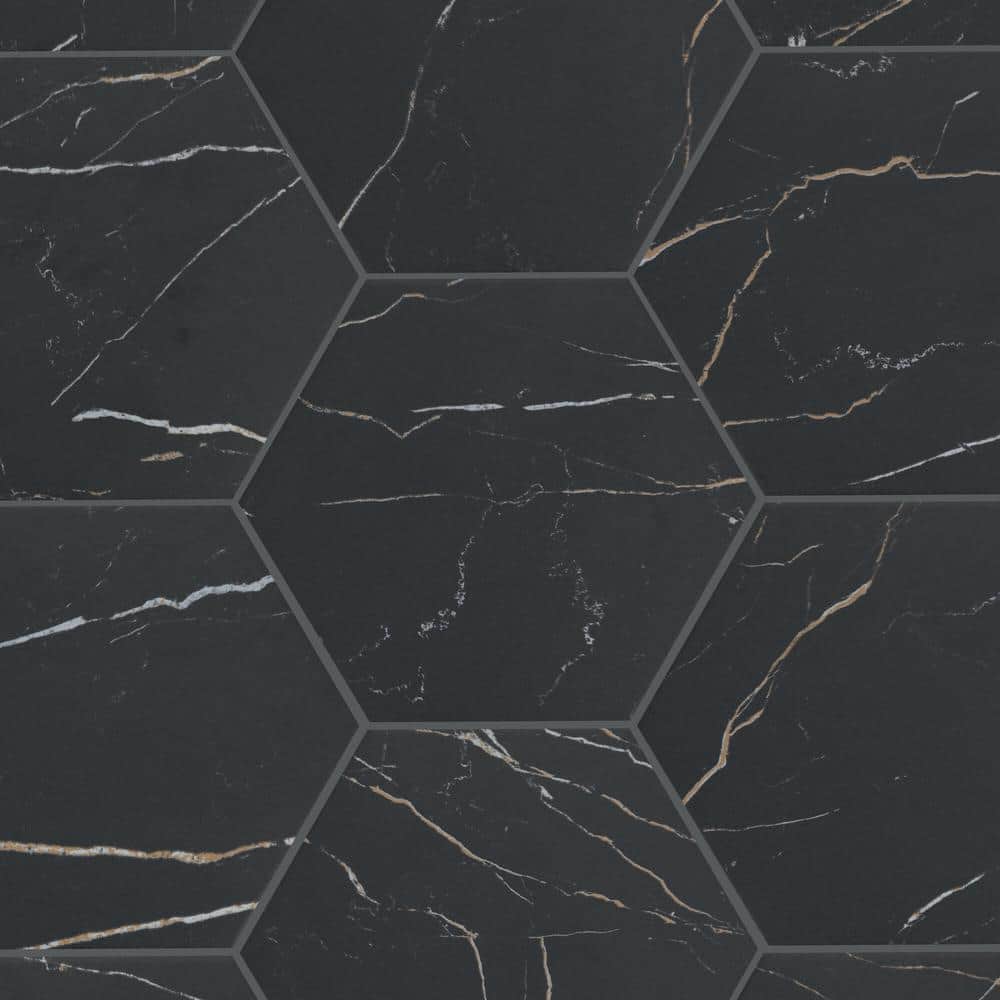 Daltile Perpetuo Infinite Black 8 in. x 9 in. Glazed Porcelain
