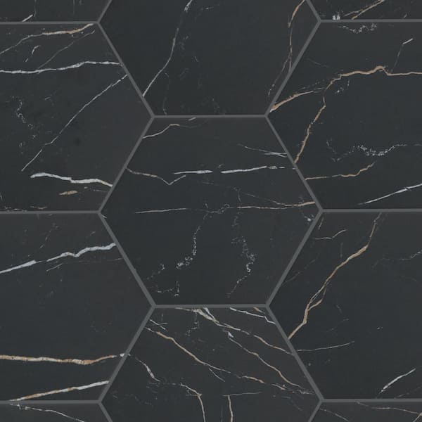 Daltile Perpetuo Infinite Black 8 in. x 9 in. Glazed Porcelain