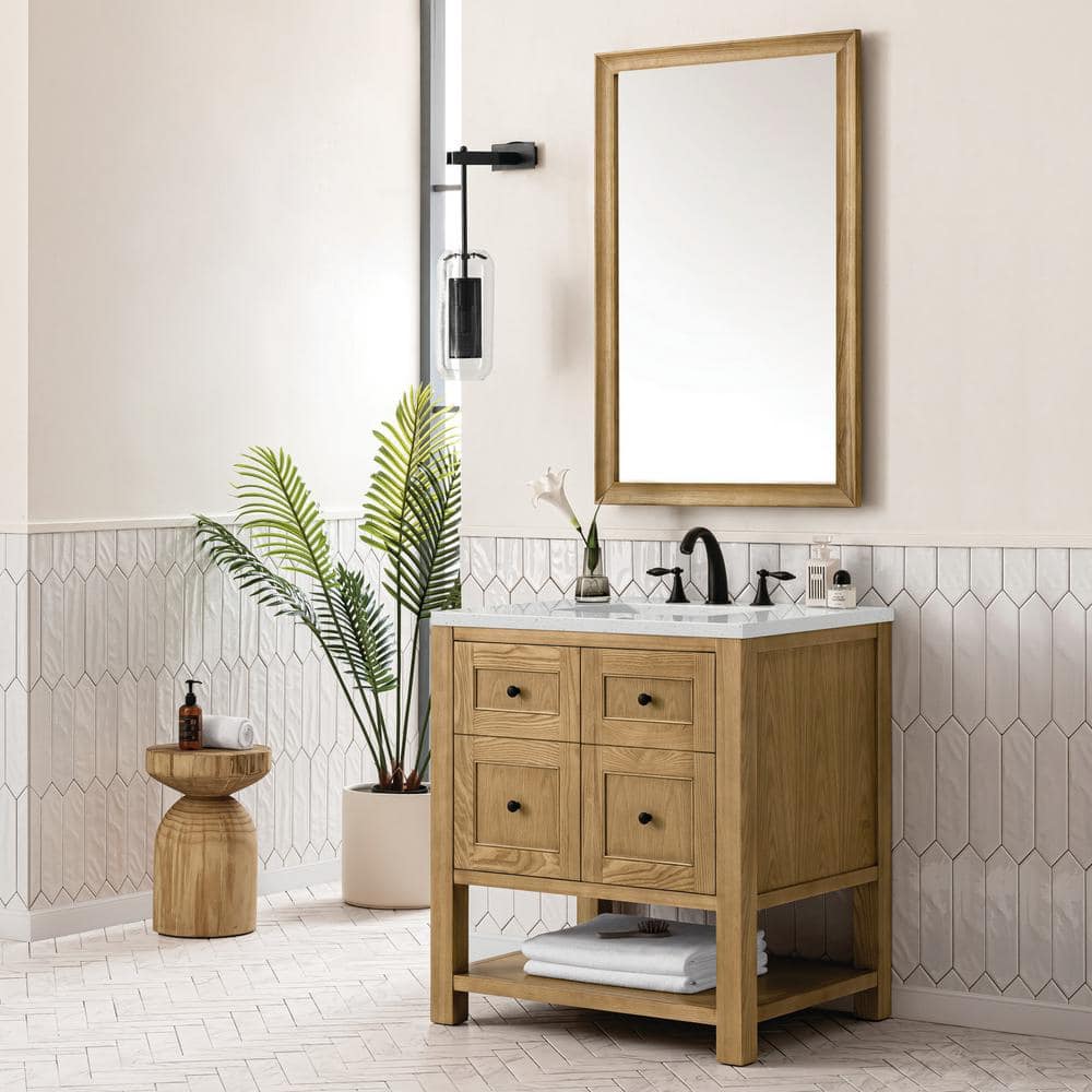 Breckenridge 30.0 in. W x 23.5 in. D x 34.2 in. H Single Bathroom Vanity Light Natural Oak and Lime Delight Top price history on PriceWatchPro