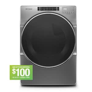 7.4 cu. ft. 240-Volt Chrome Shadow Stackable Electric Dryer with Steam and Intuitive Touch Controls, ENERGY STAR