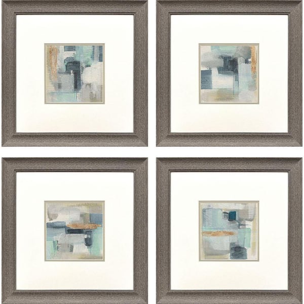 Paragon S. J. 4-Piece Framed Mixed Media Abstract Wall Art 19 in. x 19 ...