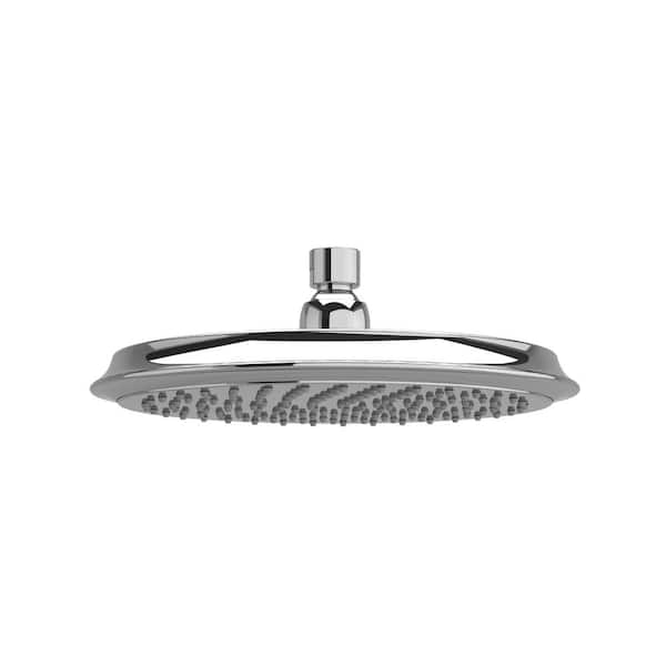 1-Spray Patterns 8.875 in. Ceiling Mount Fixed Shower Head in Chrome