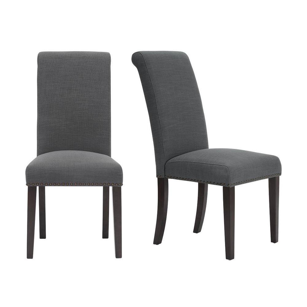 Home Decorators Collection Hanford Chocolate Wood Upholstered Dining