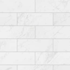 Brilliance White 3.75 in. x 12 in. Porcelain Floor and Wall Tile (6.25 sq. ft./Case)