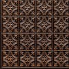 FROM PLAIN TO BEAUTIFUL IN HOURS Gothic Reams Antique Copper 2 ft. x 2 ft. Glue Up PVC Faux Tin Ceiling Tile (200 sq. ft./case) 150ac-24x24-50