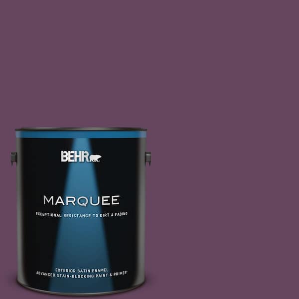 BEHR MARQUEE 1 gal. #MQ5-35 Plum Rich Satin Enamel Exterior Paint & Primer