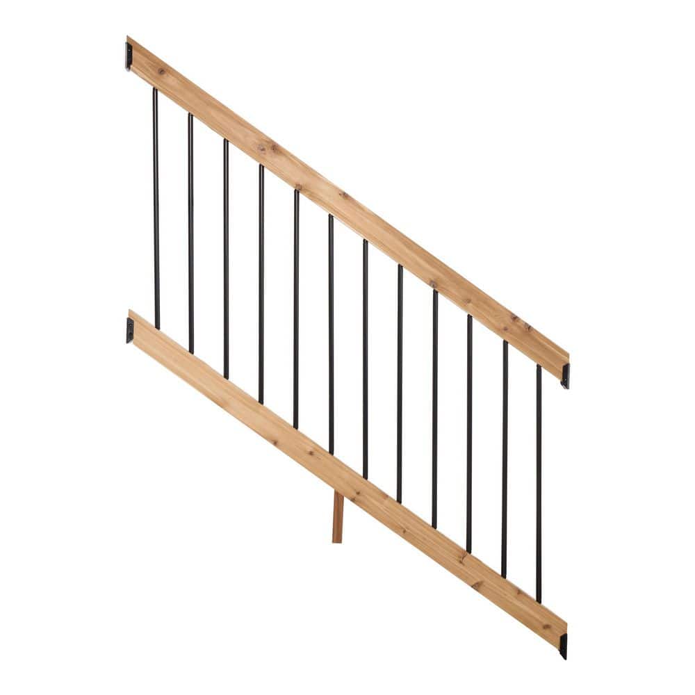 6 ft. Cedar Rail Stair Kit with Aluminum Round Balusters price history on PriceWatchPro