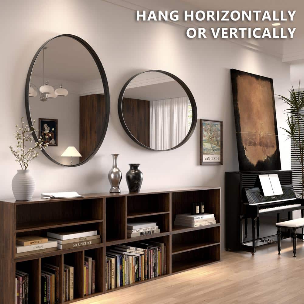 Oval Gold Stainless Steel Bathroom Vanity Mirror