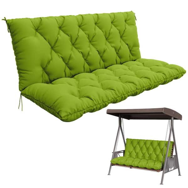 WNP 60 in. x 40 in. 2-3 Seater Patio Contoured Replacement Bench Cushion Outdoor Porch Swing Cushion Cushion Grass