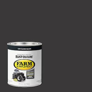 1 qt. Farm Equipment Low Gloss Black Enamel Paint (2-Pack)