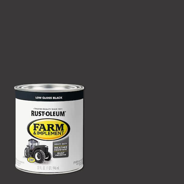 Rust-Oleum 1 qt. Farm Equipment Low Gloss Black Enamel Paint (2-Pack)