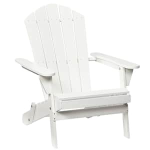 Lattice White Wood Adirondack Folding Chair