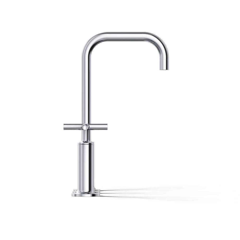 Purist High Gooseneck Chrome Faucet with Cross Handles