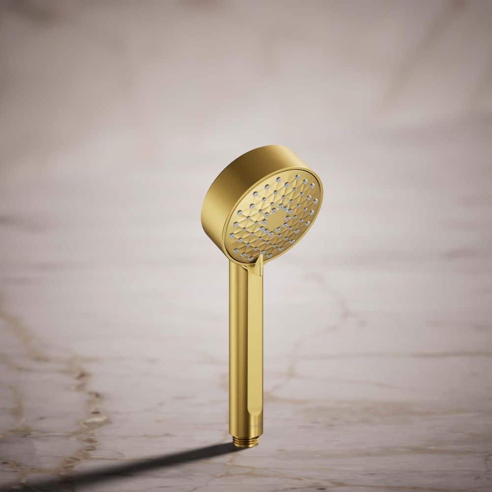 Vibrant Brushed Moderne Brass Wall Mounted Handheld Shower