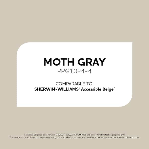 1 gal. PPG1024-4 Moth Gray Satin Interior/Exterior Anti-Skid Porch and Floor Paint with Cool Surface Technology
