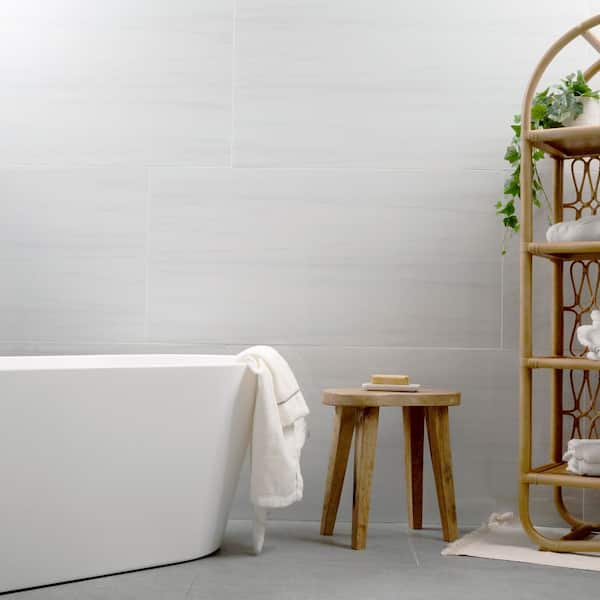 MSI Bianco Dolomite 24 in. x 48 in. Polished Porcelain Floor and
