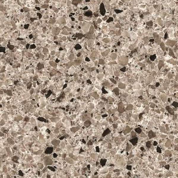 LG Hausys Viatera 3 in. x 3 in. Quartz Countertop Sample in Antico Pearl