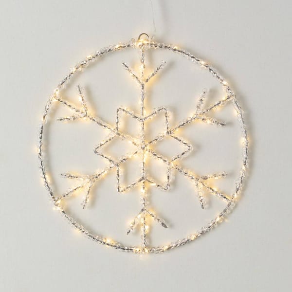 SULLIVANS 12" Christmas Lighted Snowflake Circle