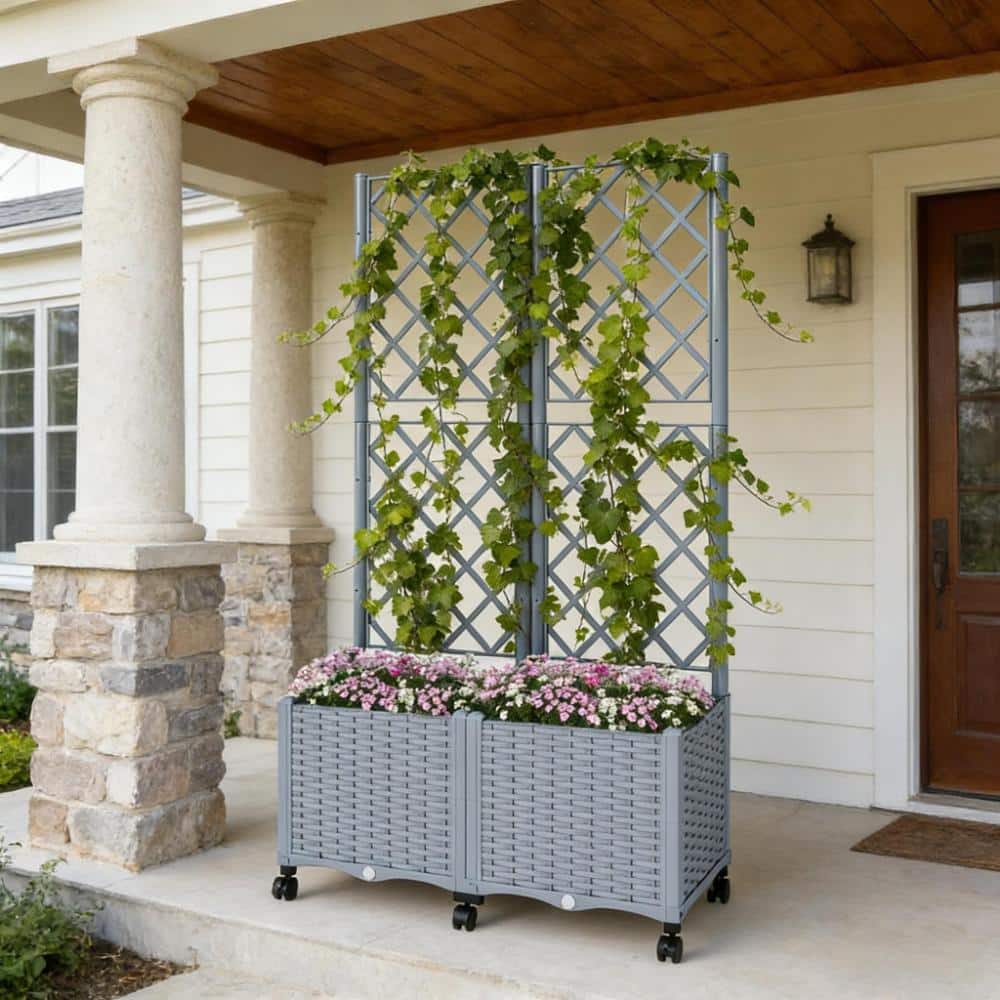 Mobile Raised Garden Bed,Outdoor Stylish Planter Box price history on PriceWatchPro