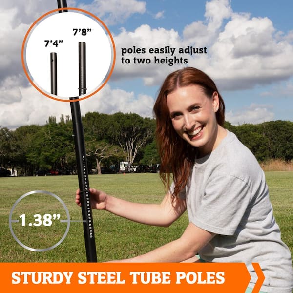 32FT Volleyball Net For Backyard, Portable & Height Adjustable