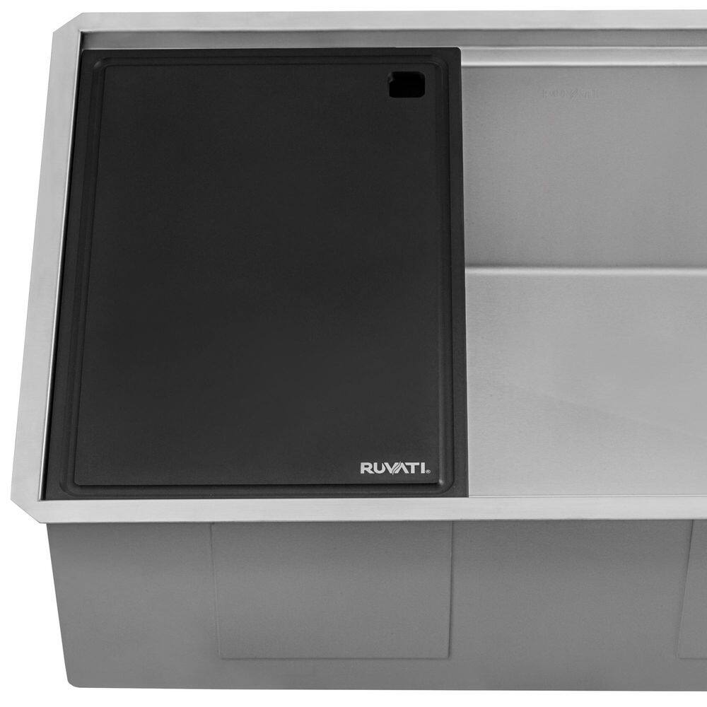 LedgeFit 17 in. x 11 in. Rectangular Matte Black Granite Quartz Composite Replacement Cutting Board - thumbnail 2