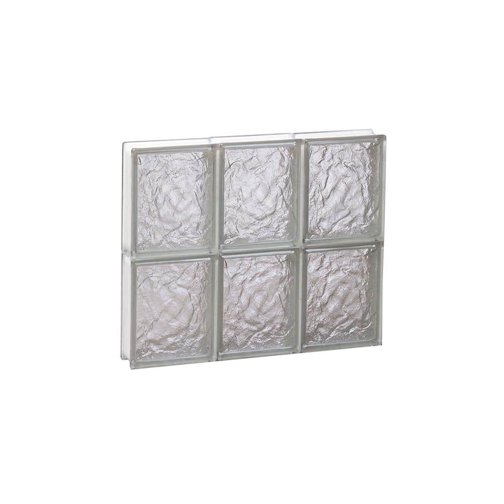 17.25 in. x 15.5 in. x 3.125 in. Frameless Ice Pattern Non-Vented Glass Block Window price history on PriceWatchPro
