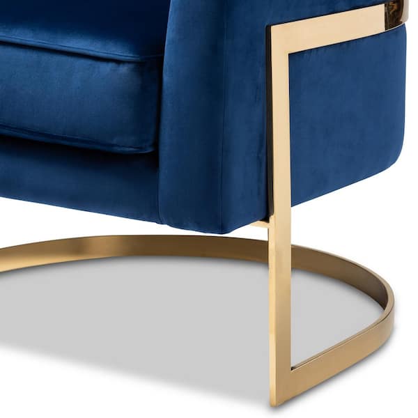 royal blue and gold chair