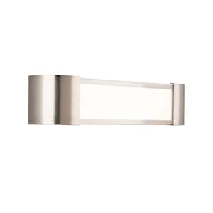 Melrose 22 in. Brushed Nickel LED Vanity Light Bar and Wall Sconce, 3000K