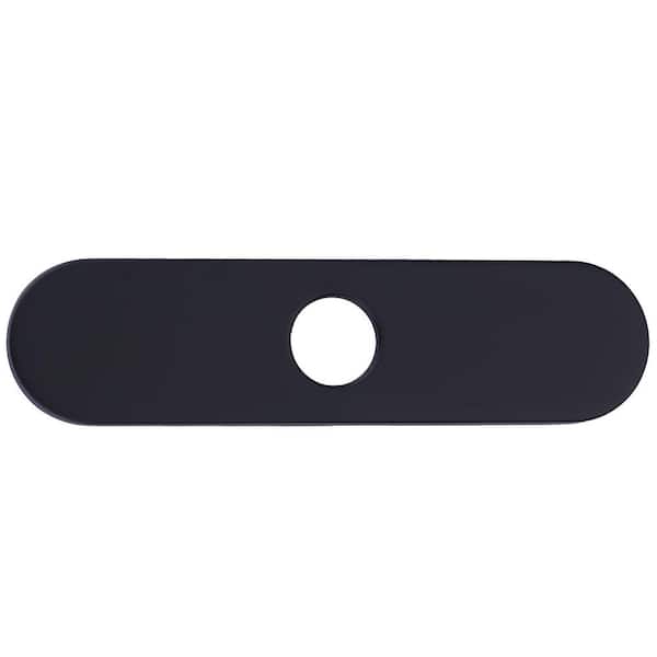 10 in. Stainless Steel Escutcheon Plate in Matte Black