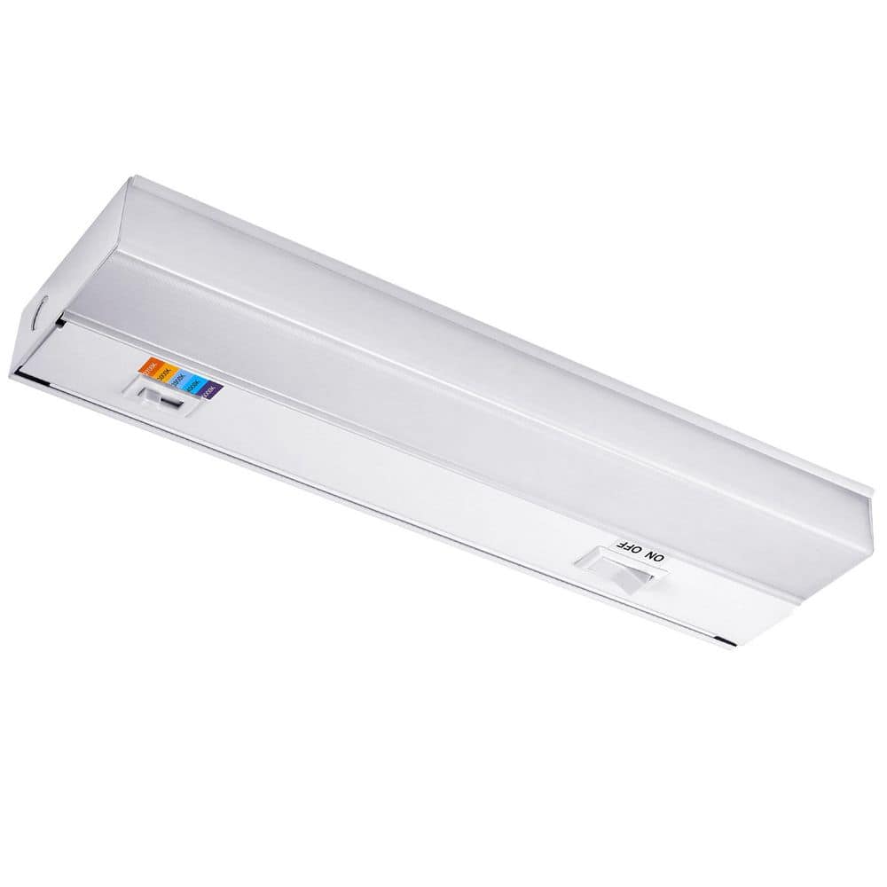12" White Gloss LED Under Cabinet Light with Color Changing