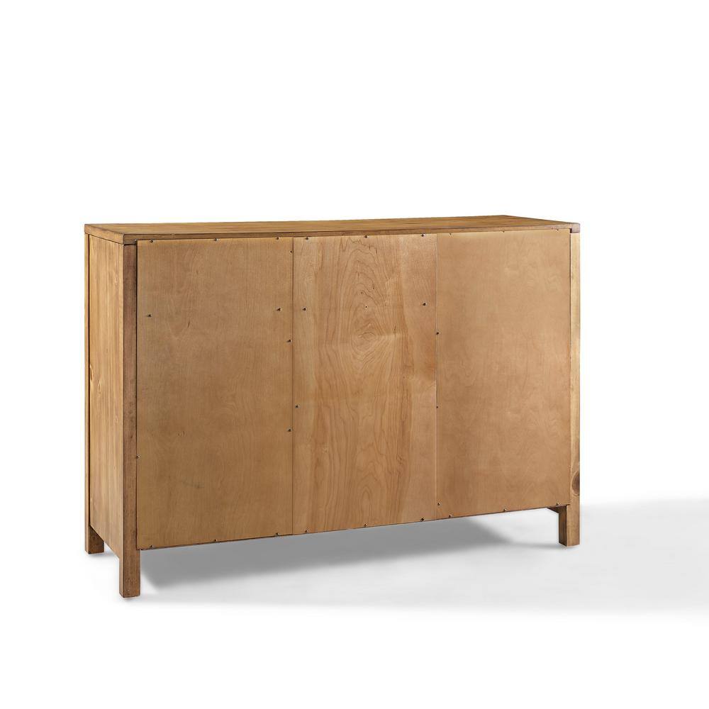 Rustic Charm 57'' Natural Wood Sideboard with Industrial Accents