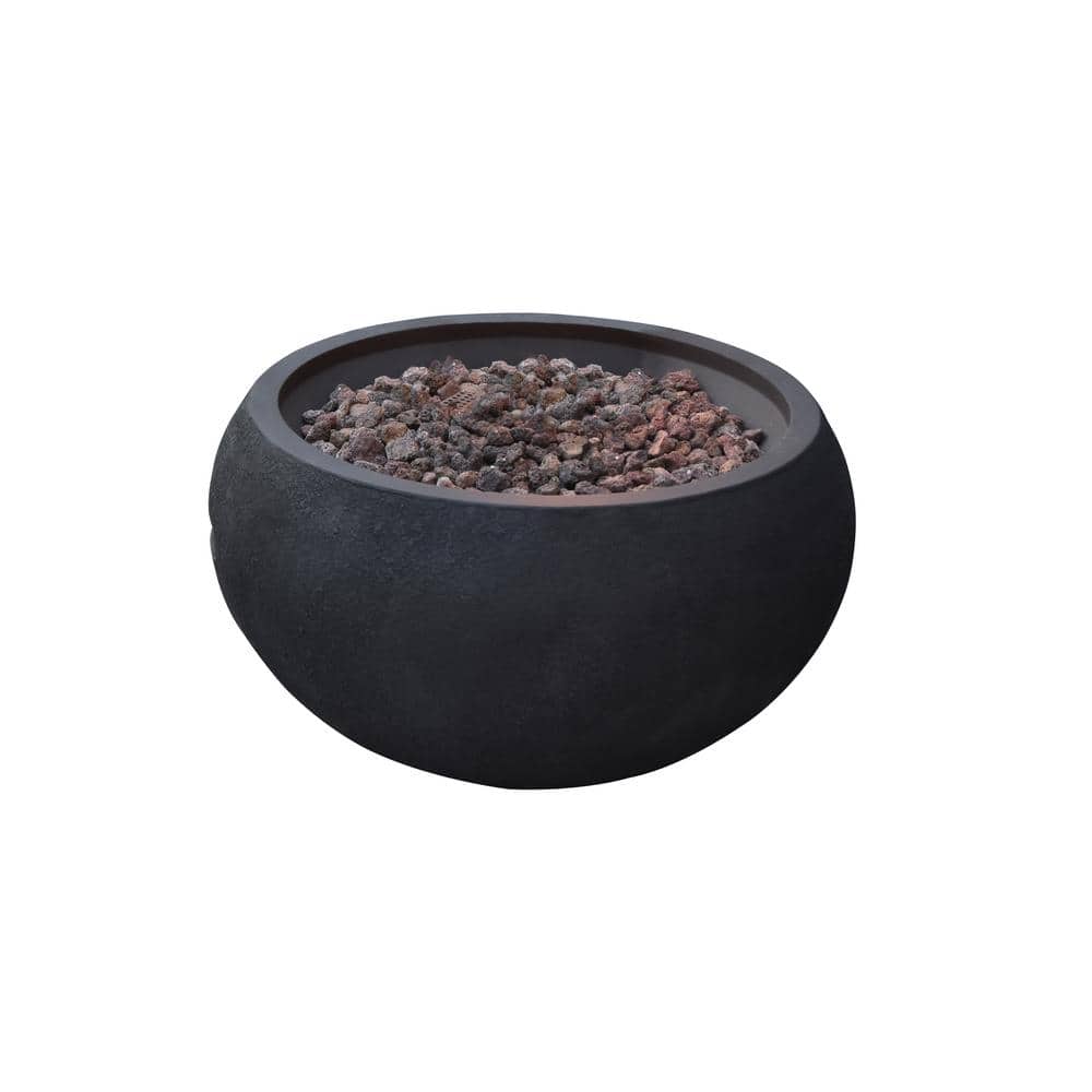 Modeno 27" Black Gas Fire Pit Table with Cover