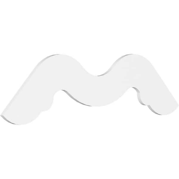 Ekena Millwork Midway 1 in. D x 30 in. W x 60 in. L Signature Urethane Gable Pediment