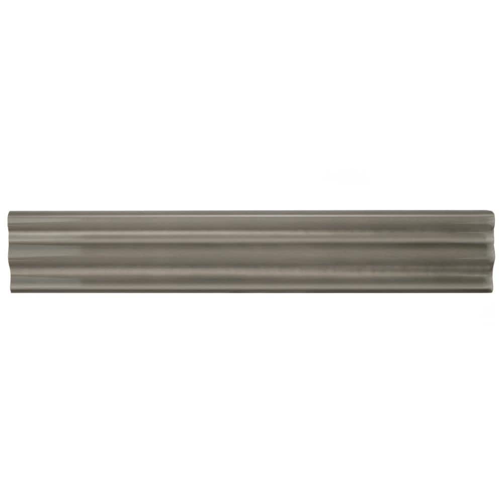 Chester Chair Rail Grey 2 in. x 12 in. Glossy Ceramic Wall Tile Trim price history on PriceWatchPro