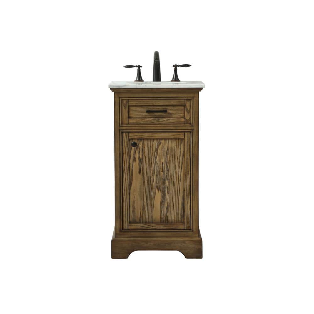 Simply Living 19 in. W x 19 in. D x 35 in. H Bath Vanity in Driftwood with 