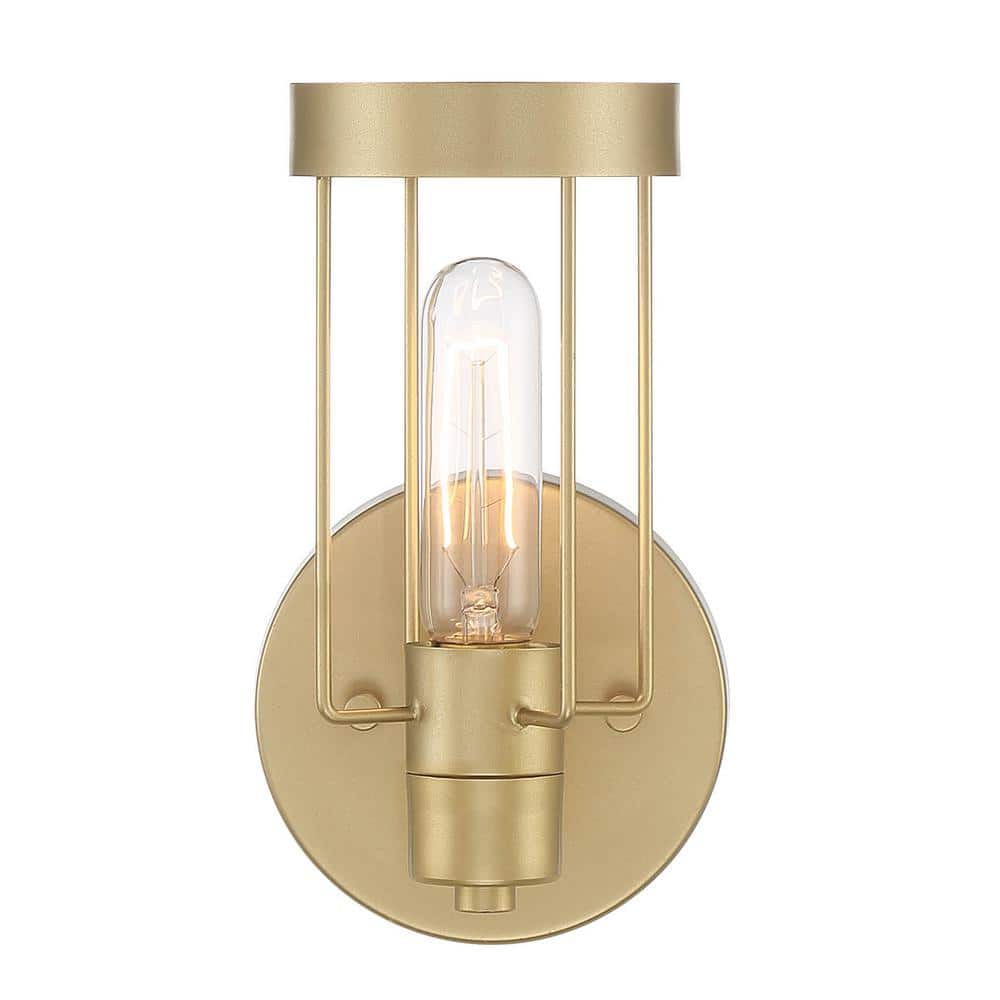 Tafo Golden Mist 5.5" Industrial Outdoor Wall Sconce