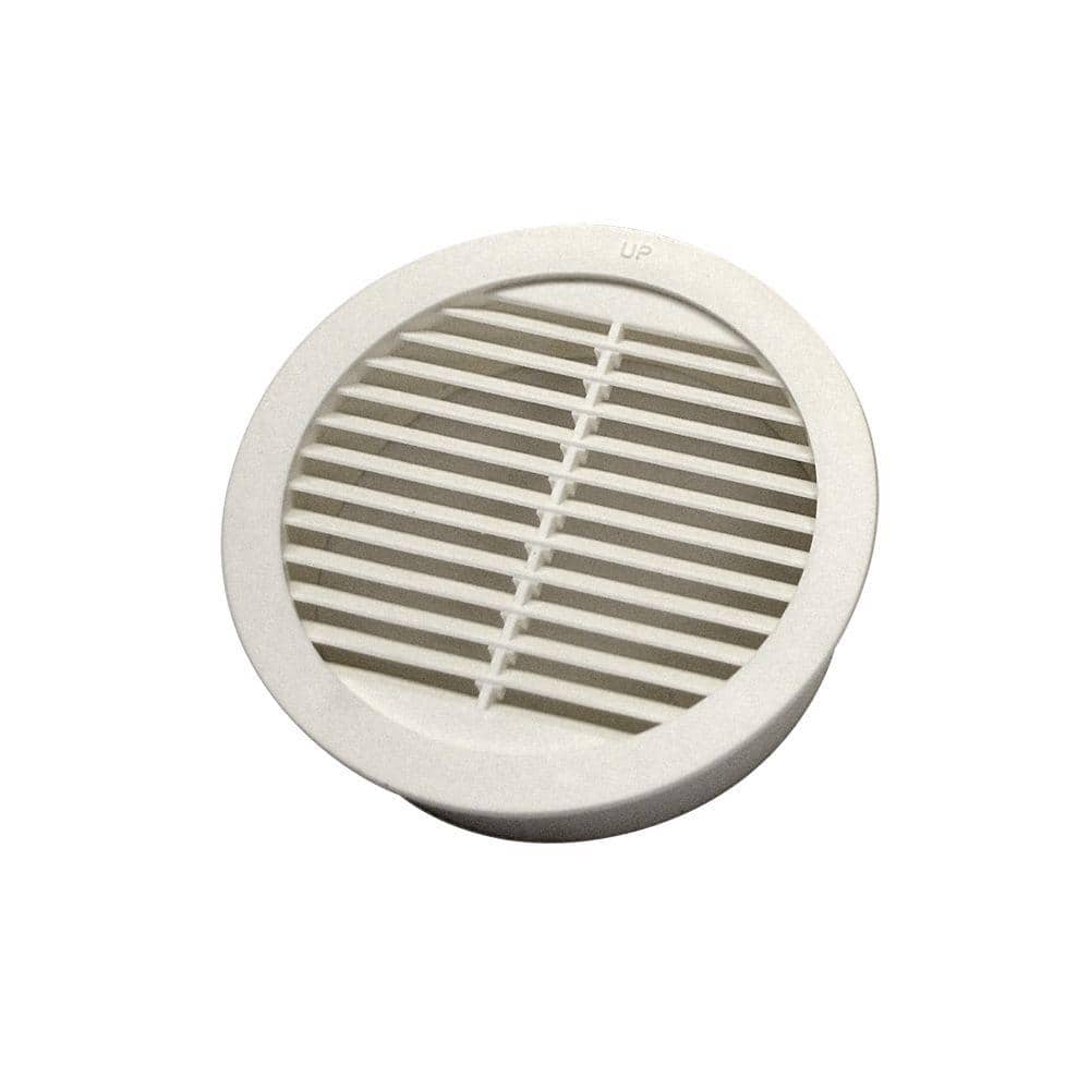 Round Screened Vent, 1.5 inch, Pack of 6, Black